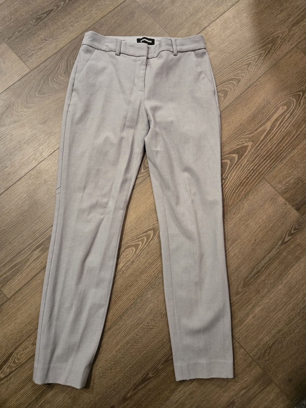 Express Women's Light Gray Tailored Dress Trousers